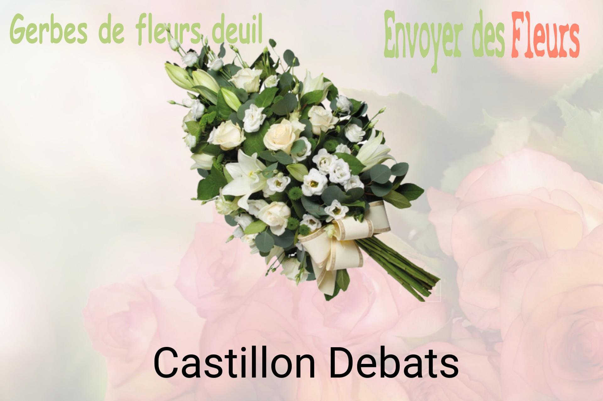 Gerbe de fleurs de deuil livrée à Castillon-Debats